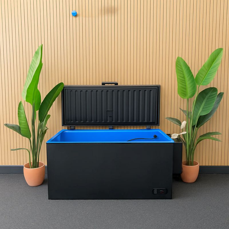 Plunge City Chest Freezer Lite Ice Bath
indoorr look with plants both side