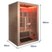 PlusLife2-3PersonFullSpectrumIndoorInfraredSaunaDimensions