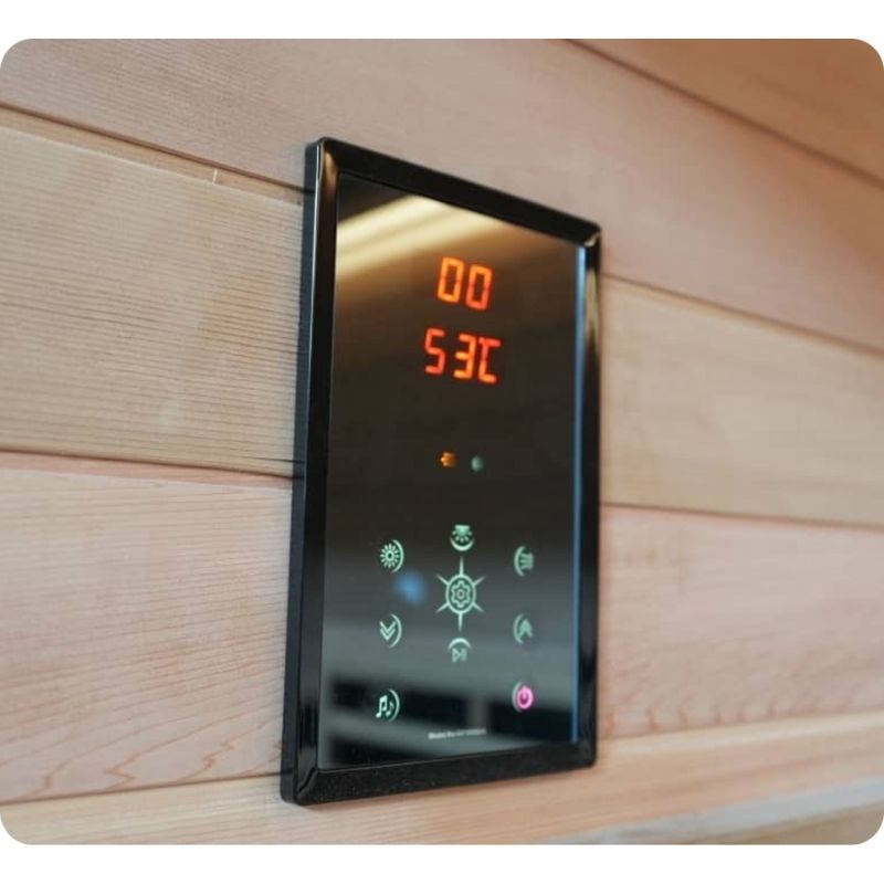 PlusLife2-3PersonFullSpectrumIndoorInfraredSaunaDisplayControlPanelInBlackColour