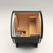PlusLife 4–5 Person Cove Barrel Outdoor Traditional Sauna Inside Look in Front Top View
