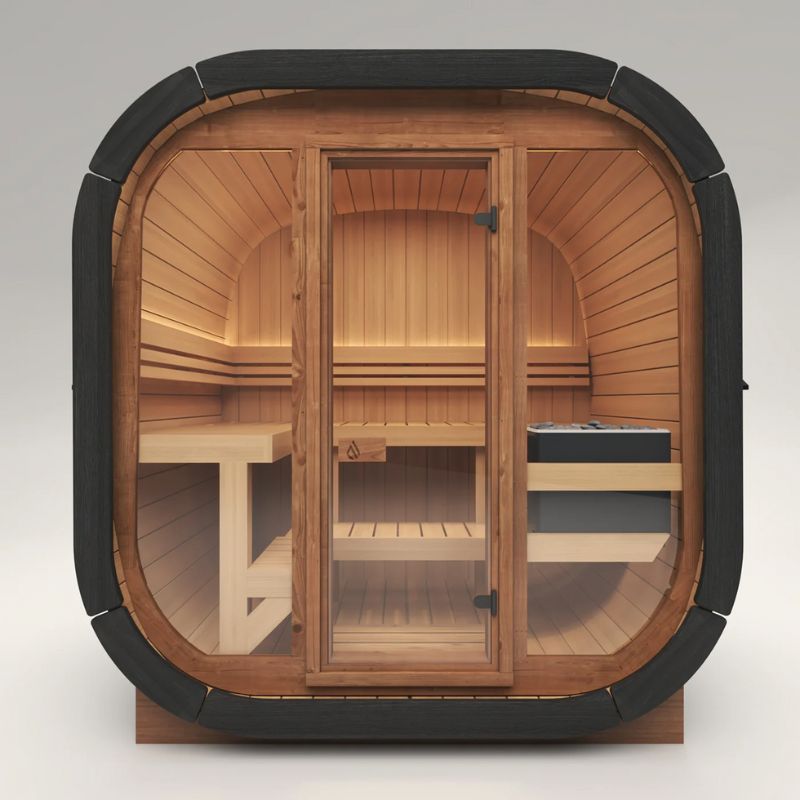 PlusLife 4–5 Person Max 2.0 Traditional Outdoor Sauna Front View