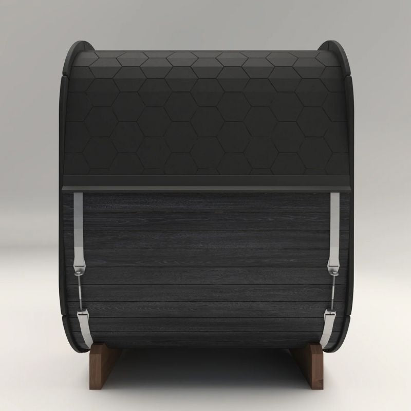 PlusLife 4–5 Person Max 2.0 Traditional Outdoor Sauna Side View