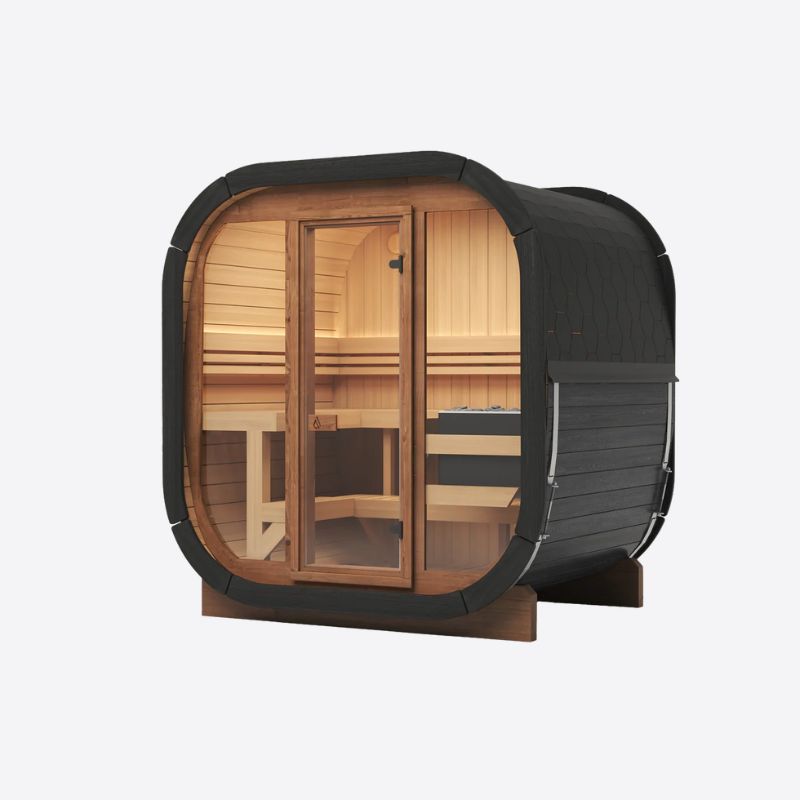 PlusLife 4–5 Person Max 2.0 Traditional Outdoor Sauna Side View