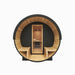 PlusLife 6-8 Person Meridian Barrel Outdoor Traditional Sauna in Front View