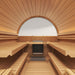 PlusLife 6-8 Person Meridian Barrel Outdoor Traditional Sauna Inside View