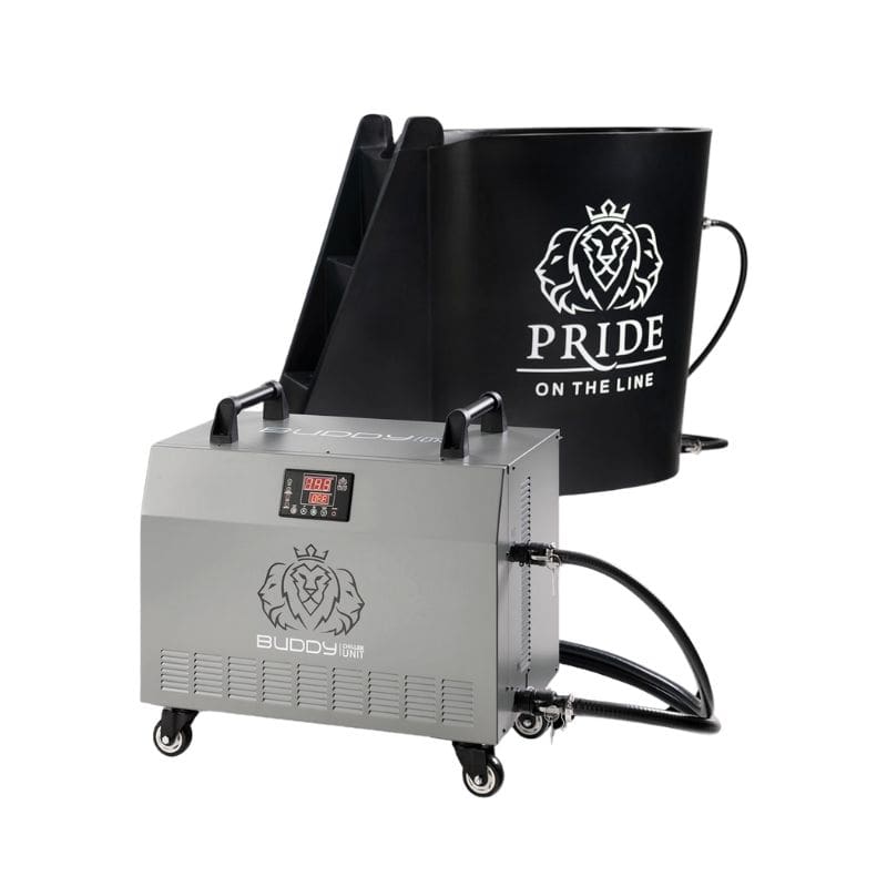 Pride On The Line Buddy Chiller Unit Look When Connected To Recovery Bath