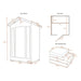 ReGen8 Duo 2 Person Outdoor Infrared Sauna (Natural) Dimensions Info