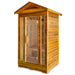 ReGen8 Duo 2 Person Outdoor Infrared Sauna in Natural Colour Front Right Side View