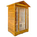 ReGen8 Duo 2 Person Outdoor Infrared Sauna in Natural Colour Front Left Side View