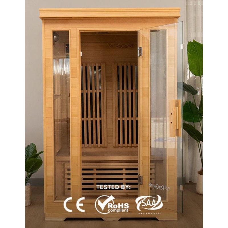 ReGen8 Duo 2 Person White Indoor Infrared Sauna Certiifications