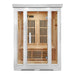 ReGen8 Duo 2 Person White Indoor Infrared Sauna Front View When TurnedOff