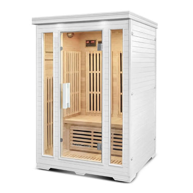 ReGen8 Duo 2 Person White Indoor Infrared Sauna in Right Side View
