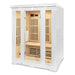 ReGen8 Trio 3 Person White Indoor Infrared Sauna in Right Side View
