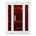 ReGen8 Trio 3 Person White Indoor Infrared Sauna in Front View