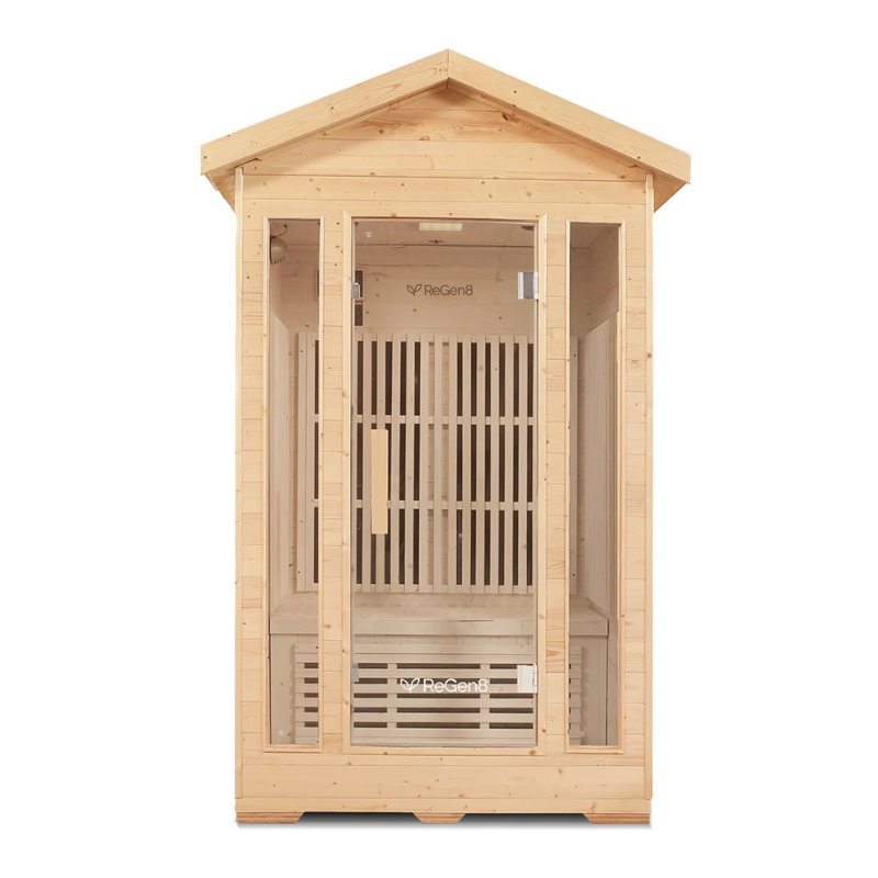 ReGen8 Duo 2 Person Outdoor Infrared Sauna Front View