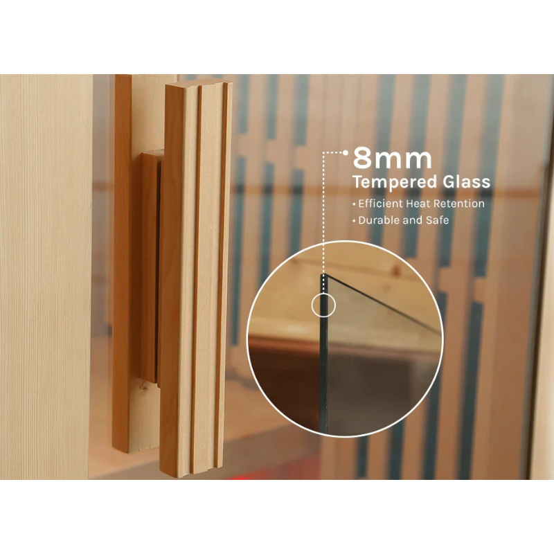 ReGen8 Duo 2 Person Outdoor Infrared Sauna Tempered Glass Look