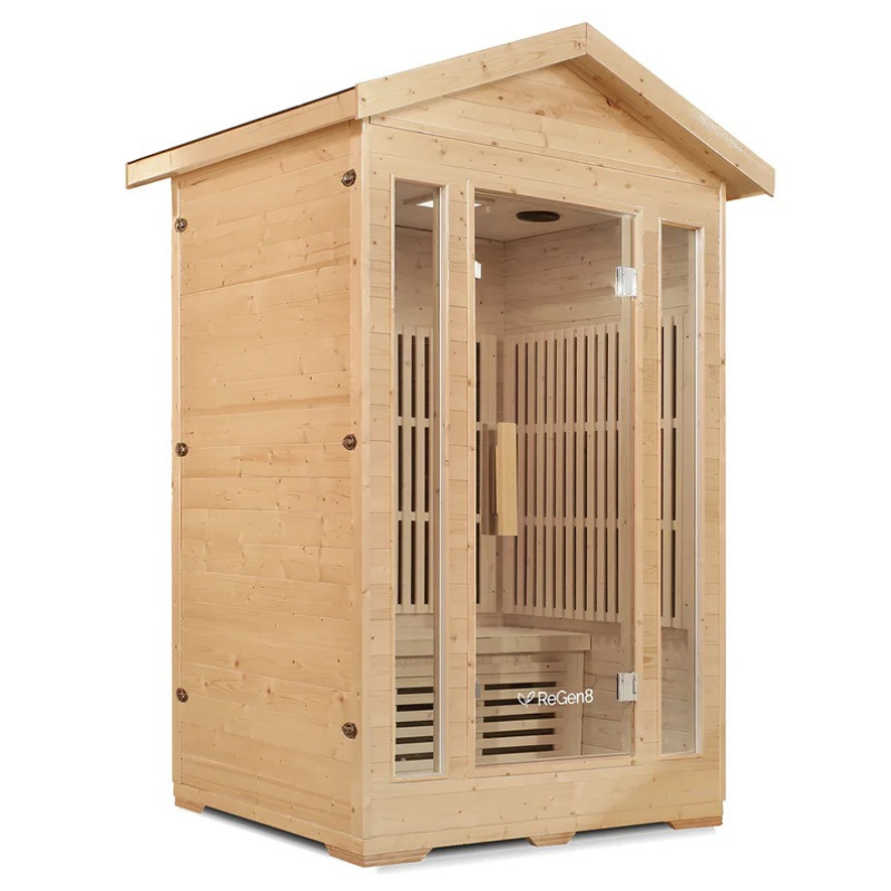 ReGen8 Duo 2 Person Outdoor Infrared Sauna Left Side View