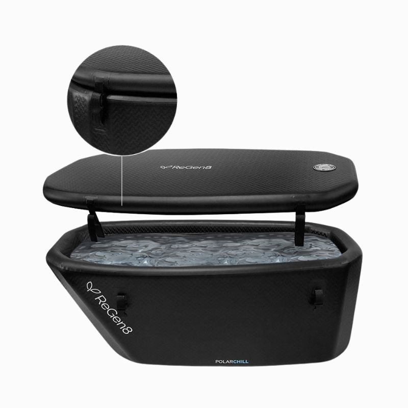 ReGen8 PolarChill Cold Plunge Portable Ice Bath with Cover Look