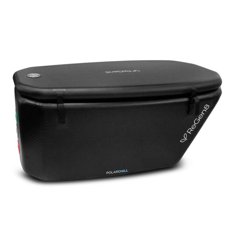 ReGen8 PolarChill Cold Plunge Portable Ice Bath with Cover On Top Front View