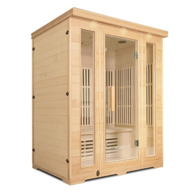 ReGen8 Trio 3 Person Infrared Sauna Lights Off Front Side View