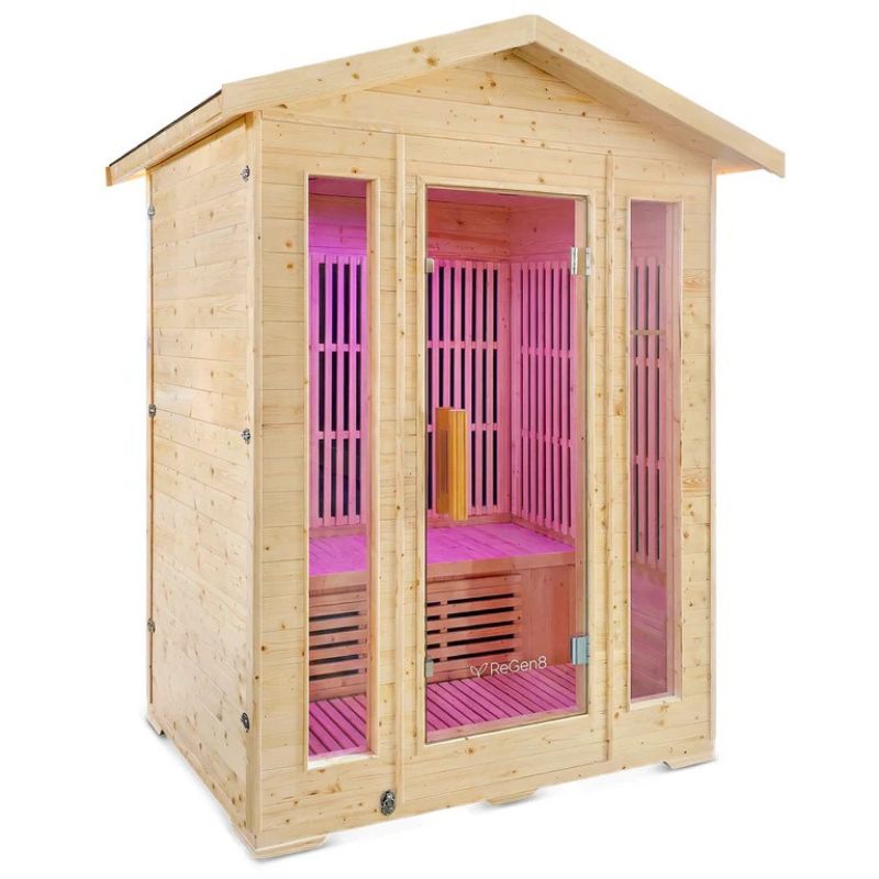 ReGen8 Trio 3 Person Outdoor Infrared Sauna Left Side View