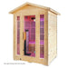 ReGen8 Trio 3 Person Outdoor Infrared Sauna Right Side View with Red Light Panel