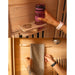 ReGen8 Trio 3 Person Outdoor Infrared Sauna Looks of Storage Inside When Put Some Things
