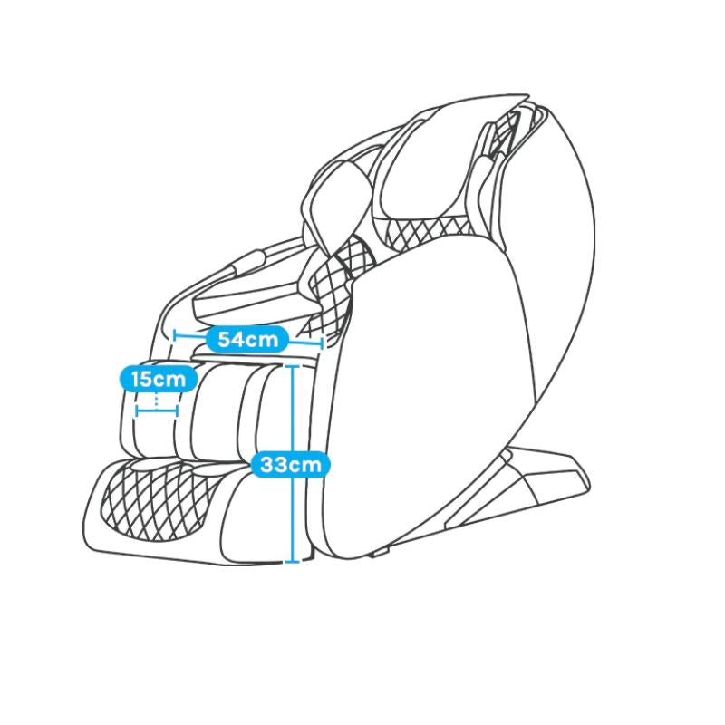 Regen8 LuxCloud Air Zero Gravity Heated Massage Chair Dimensions