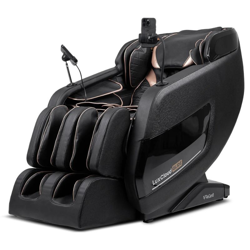 Regen8 LuxCloud Glide Zero Gravity Heated Massage Chair In Black Colour