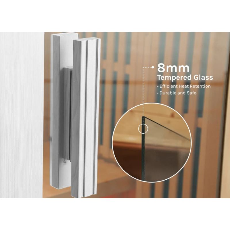 Regen8 Trio 3 Person White Outdoor Infrared Sauna with Tempered Glass Specification