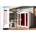 Regen8 Trio 3 Person White Outdoor Infrared Sauna in Outdoor Location with Red Light Panel Inside