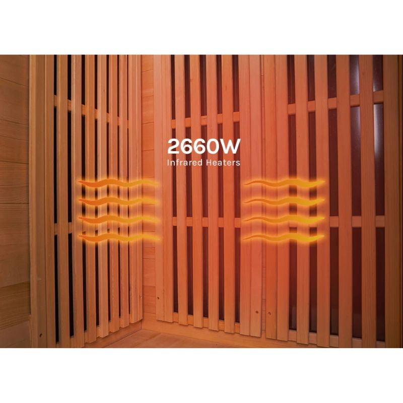 Regen8 Trio 3 Person White Outdoor Infrared Sauna Power Watt