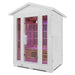 Regen8 Trio 3 Person White Outdoor Infrared Sauna Right Side View