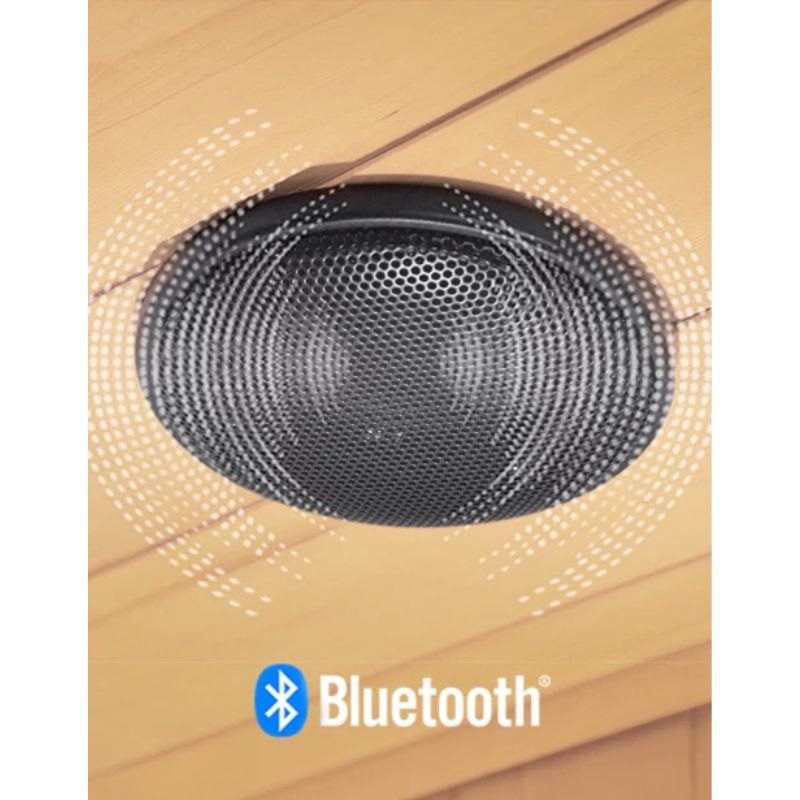 Regen8 Trio 3 Person White Outdoor Infrared Sauna Bluetooth Speaker Look