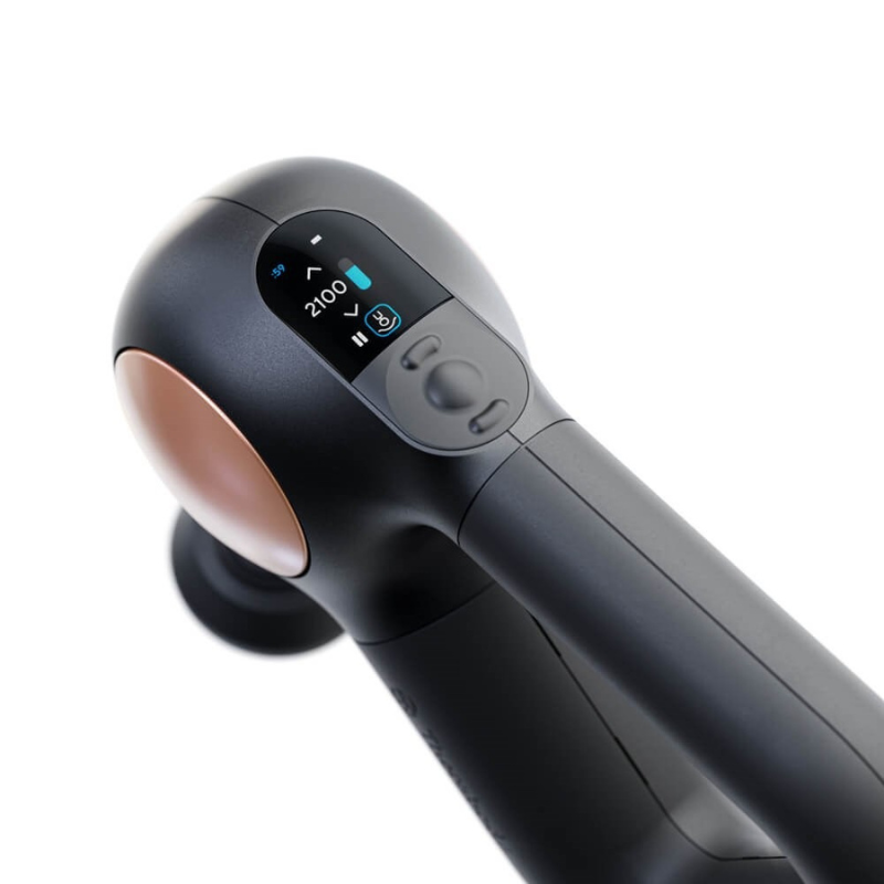 Therabody Theragun Sense 2.0 Massage Gun Black Colour with its interface showing
