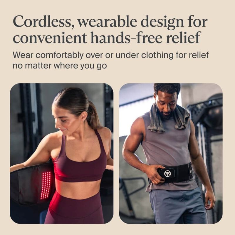 Therabody ThermBack LED Lower Back Wrap cordless feature