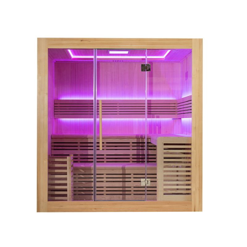 Whyric Terra 6 Person Traditional Sauna with Purple LED