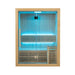 Whyric Vanta 4 Person Traditional Sauna Front Complete Look with Light ON Blue LED
