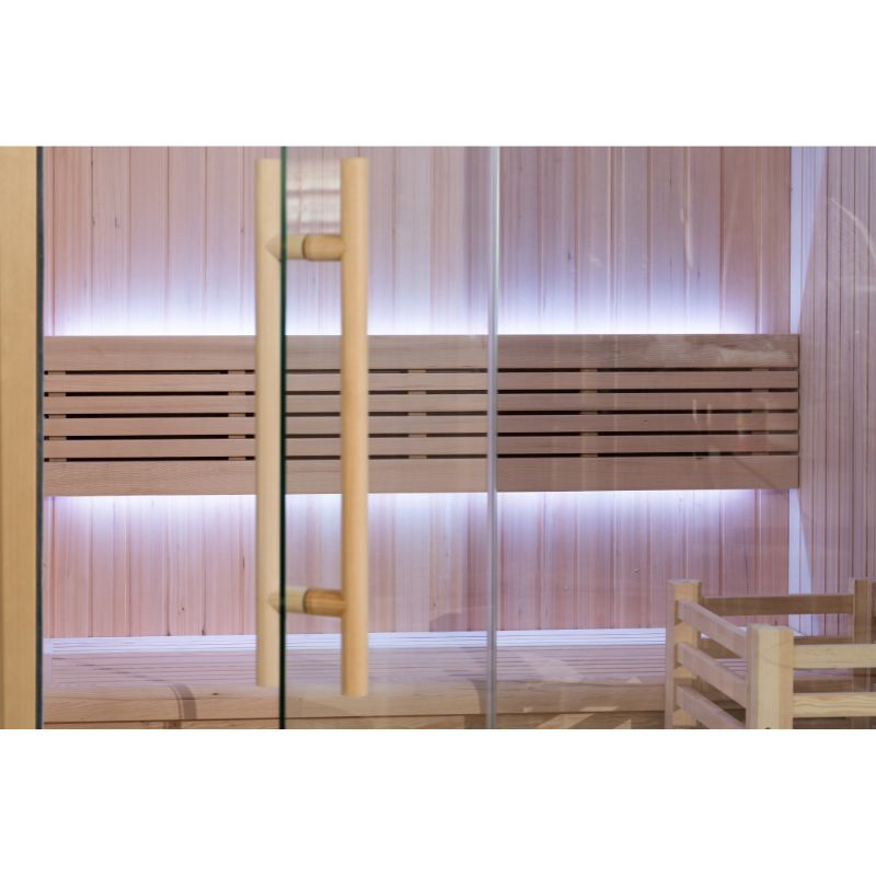Whyric Vanta 4 Person Traditional Sauna Door Handle Look