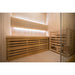 Whyric Vanta 4 Person Traditional Sauna Complete Look of the Bench and Wood Heater Holder