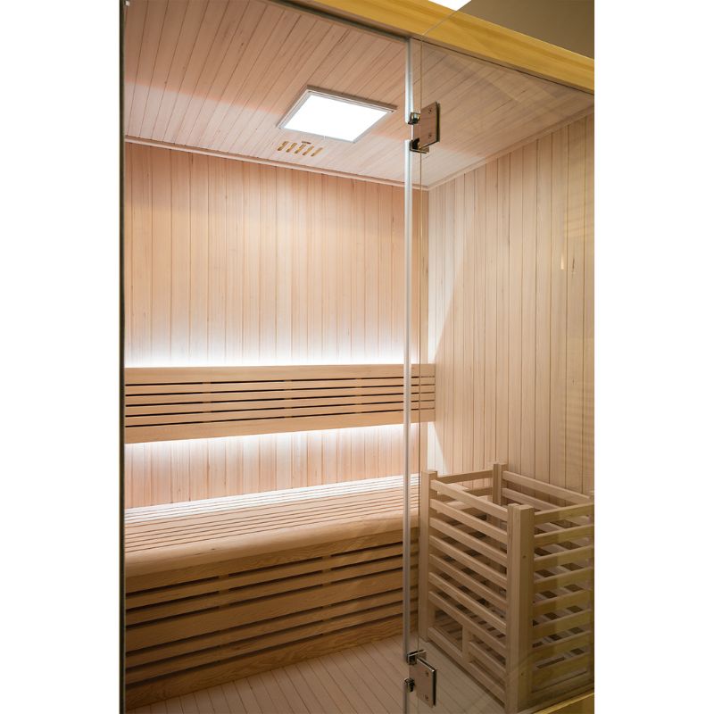 Whyric Vanta 4 Person Traditional Sauna Inside Complete Look When Viewed Outside