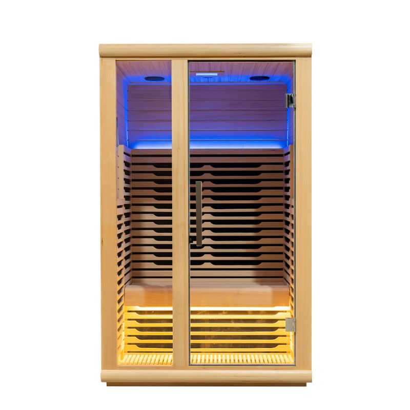 Whyric Wellness 2 Person Hemlock Infrared Sauna Front View