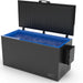 Plunge City Chest Freezer Ice Bath In Black Colouor Look with ice inside