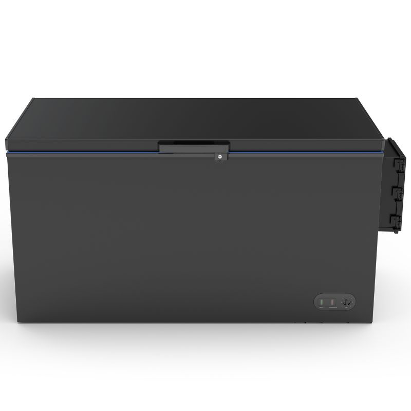 chest freezer ice bath in black colour look when lid is closed