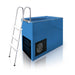 iCoolsport MiPod Pro Ladder attached to blue ice bath