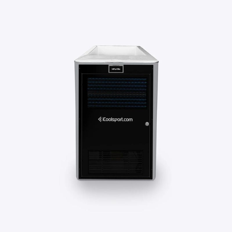 iCoolsport MiPod Elite Ice Bath without External Turbo Mini Chiller and stairs in white colour front view
