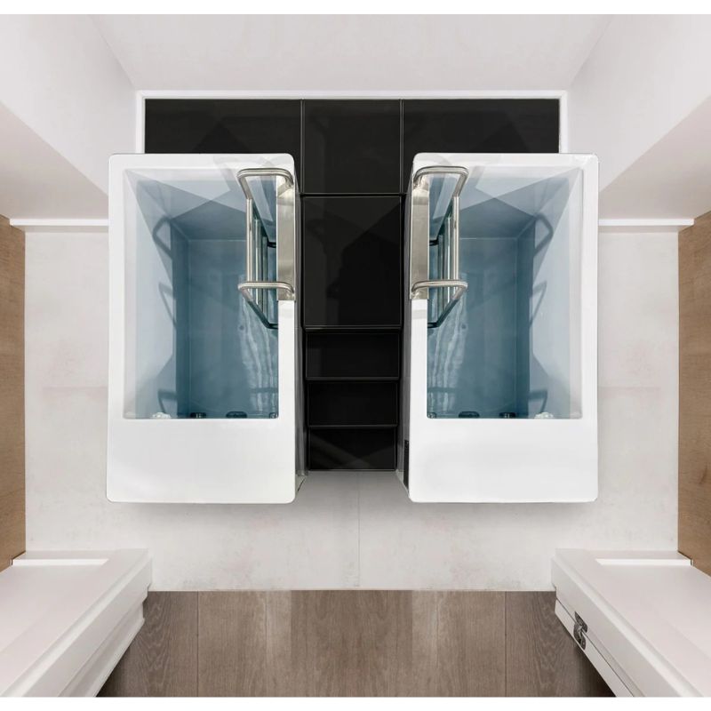 iCoolsport MiPod Ice Bath Rear Platform Top View of the stair for 2 baths